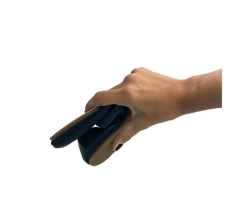 Pololo Pololo Barfuß Ballerina Kaya, Damen Barfußschuh aus natürlich gegerbtem Leder, Blau, – Produktbild 4 von 5