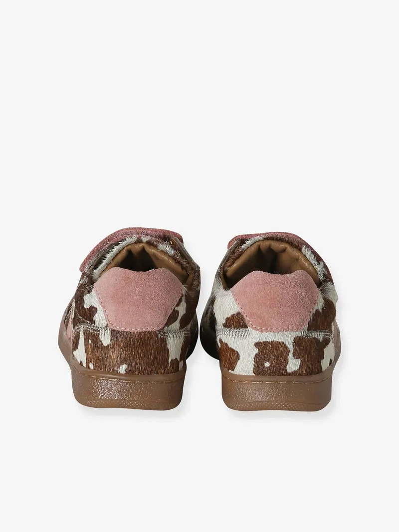 Vertbaudet Klett-Sneakers aus Leder Mädchen, Dunkelbraun, – Produktbild 4 von 4