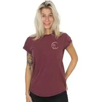 Life-Tree Life-Tree Shirt aus Biobaumwolle mit Brustmotiv für Damen "Circle" Stone Washed, Rot, – Produktbild 2 von 5