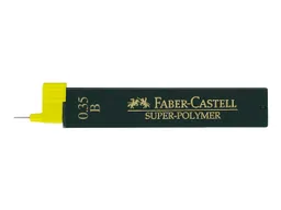 Faber-Castell 12 Faber-Castell Ersatzmine für Druckbleistifte "Super-Polymer" 0,35 mm B – Produktbild 1 von 1