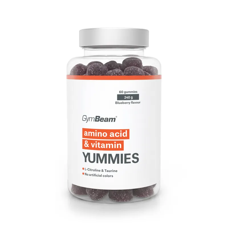 GymBeam GymBeam Aminosäure- & Vitamin-Gummibärchen 240 g Blaubeere – Produktbild 1 von 1