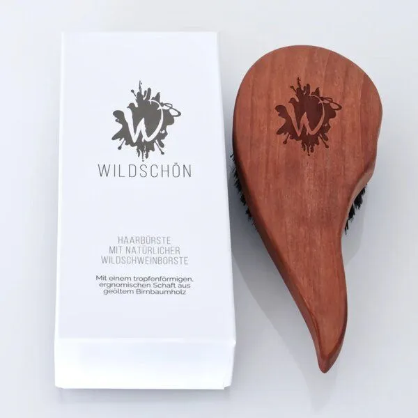 Wildschön Wildschön Haarbürste aus natürlicher Wildschweinborste – Produktbild 4 von 8
