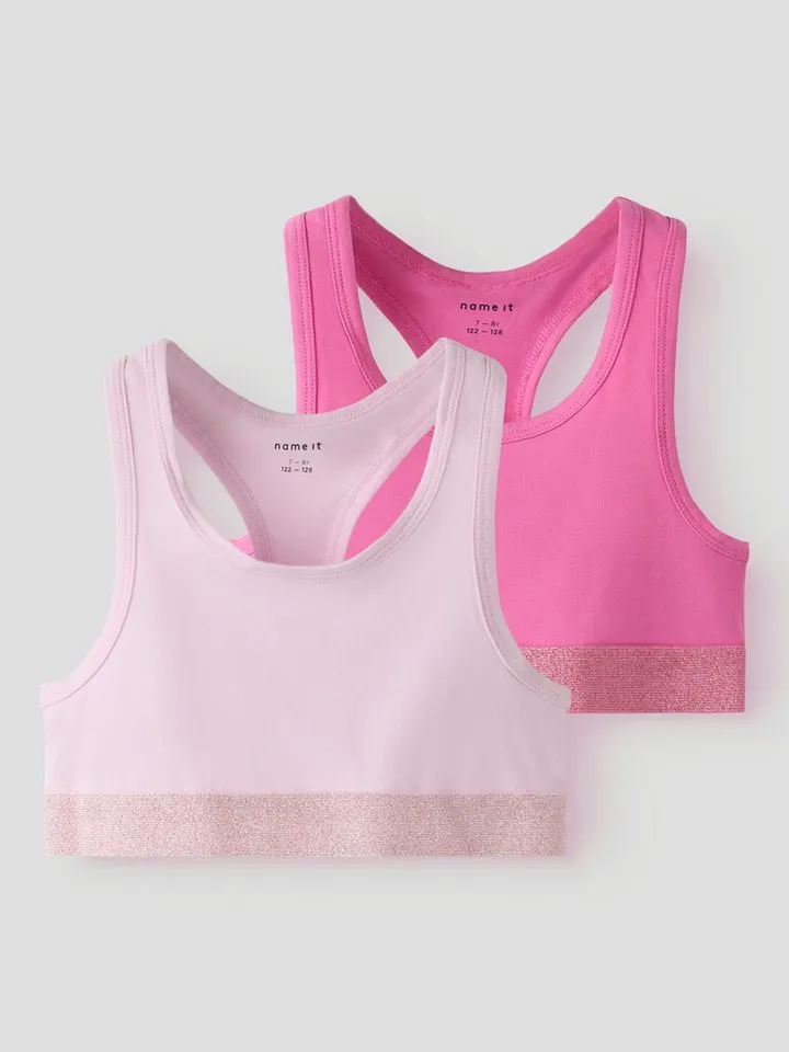 name it name it Bustier (2-tlg) NKFSHORT TOP 2P, Rosa, – Produktbild 3 von 5