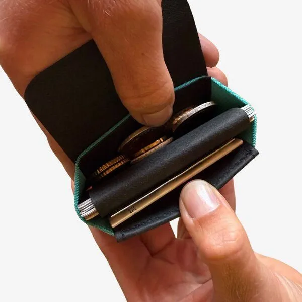 ANDERS & KOMISCH ANDERS & KOMISCH Kleiner Geldbeutel mit Münzfach - MINI PRO Wallet, Black, – Produktbild 8 von 8