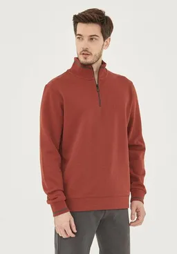 ORGANICATION ORGANICATION Sweatshirt aus Bio-Baumwolle mit Stehkragen – Produktbild 1 von 1