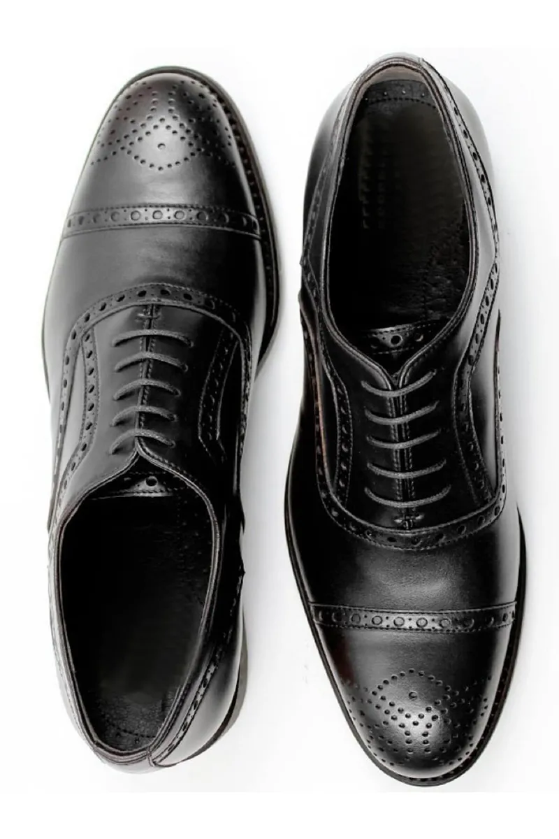 Will's Vegan Store Will's Vegan Store Herren vegan Brogues Goodyear Welt Schwarz, Schwarz, – Produktbild 1 von 2