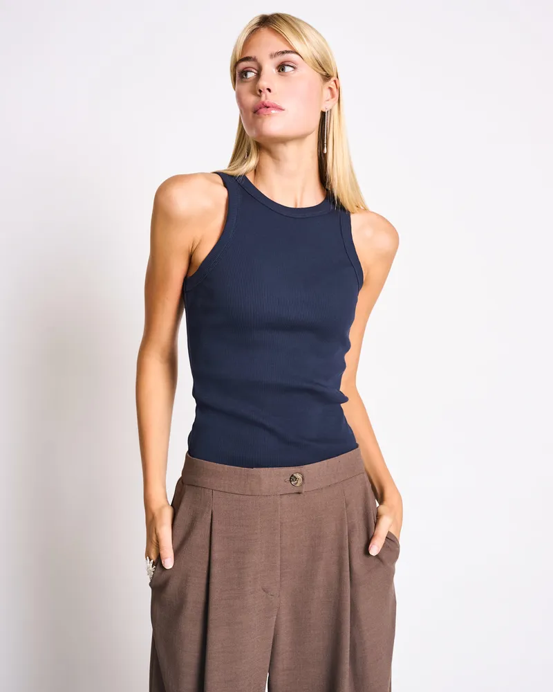 JAN N JUNE JAN 'N JUNE Damen vegan Tank Top Porto Nightfall Blau, Extra dunkelblau, – Produktbild 1 von 1