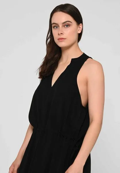 Lovjoi Lovjoi Maxidress RAMARIA aus TENCEL Lyocell, Black (schwarz), – Produktbild 4 von 4