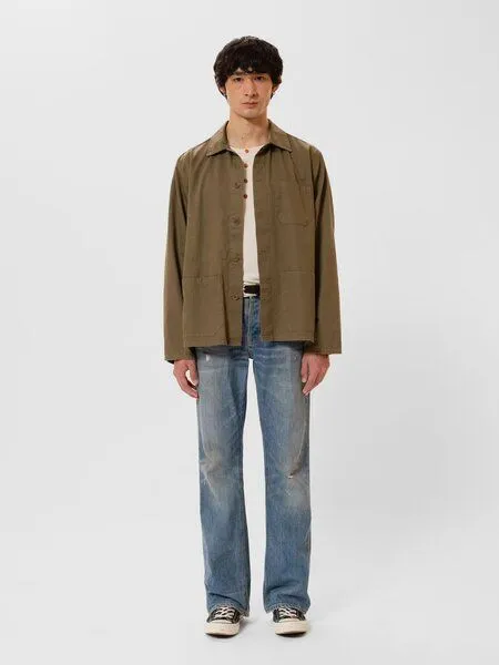 Nudie Jeans Nudie Jeans Buddy Herringbone Chore Jacket olive – Produktbild 1 von 4