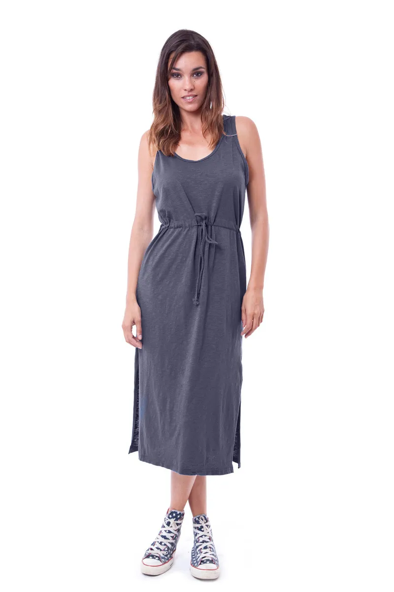 RAVENS VIEW IBIZA RAVENS VIEW IBIZA Damen vegan Kleid Mariona Anthrazit Grau, Dunkelgrau, – Produktbild 1 von 2