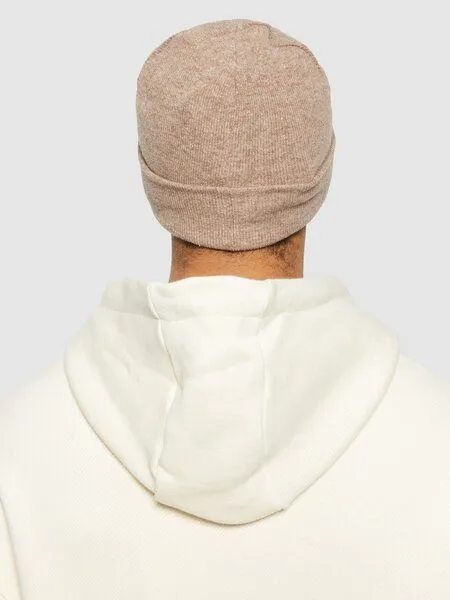 KnowledgeCotton Apparel KnowledgeCotton Apparel Mütze - LEAF Beanie organic wool - GOTS, Beige (kelp melange), – Produktbild 5 von 5