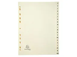 Exacompta 10 Exacompta Register, 20 Taben A-Z, 155 g/m², DIN A4, elfenbein – Produktbild 1 von 1