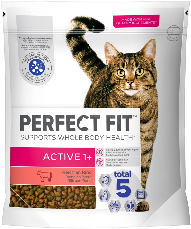 PERFECT FIT PERFECT FIT Katze Beutel Active 1+ mit Rind 1,4kg – Produktbild 1 von 1
