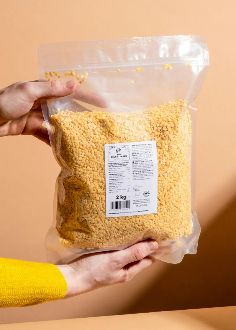 KoRo Geteilte gelbe Bio Linsen 2 kg – Produktbild 5 von 5