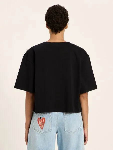 LANIUS LANIUS Oversized Statementshirt (GOTS) aus Bio-Baumwolle, Black, – Produktbild 4 von 4