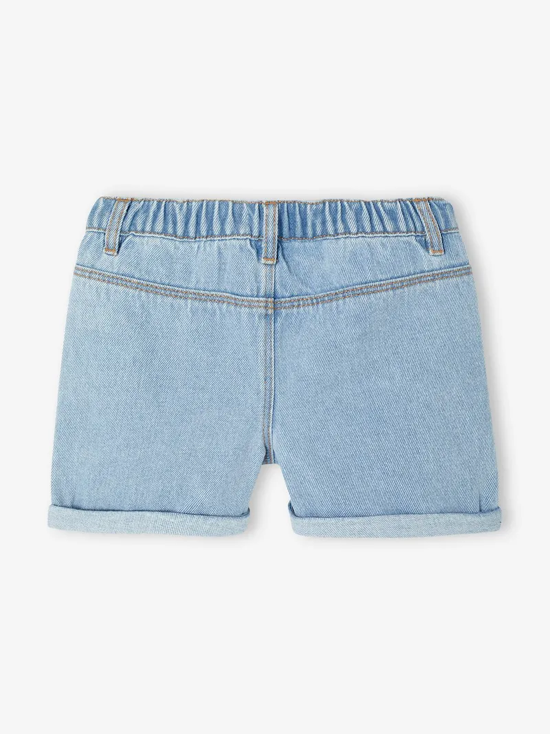 Vertbaudet Mädchen Jeansshorts BASIC helles, Helles blau, – Produktbild 3 von 4