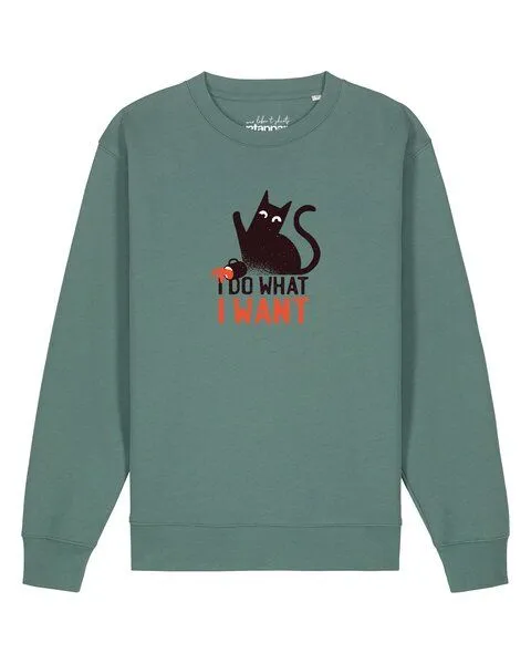 watapparel watapparel Sweatshirt Unisex Cat, Green bay, – Produktbild 1 von 2