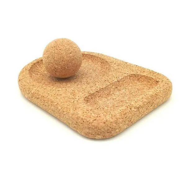 Kork-Deko Kork-Deko Fußmassage-Set aus Kork 2-teilig | Massagekugel & Plattform für Entspannung – Produktbild 1 von 7