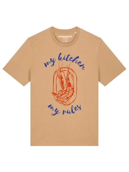 watapparel watapparel T-Shirt Unisex My kitchen my rules, Latte, – Produktbild 2 von 4