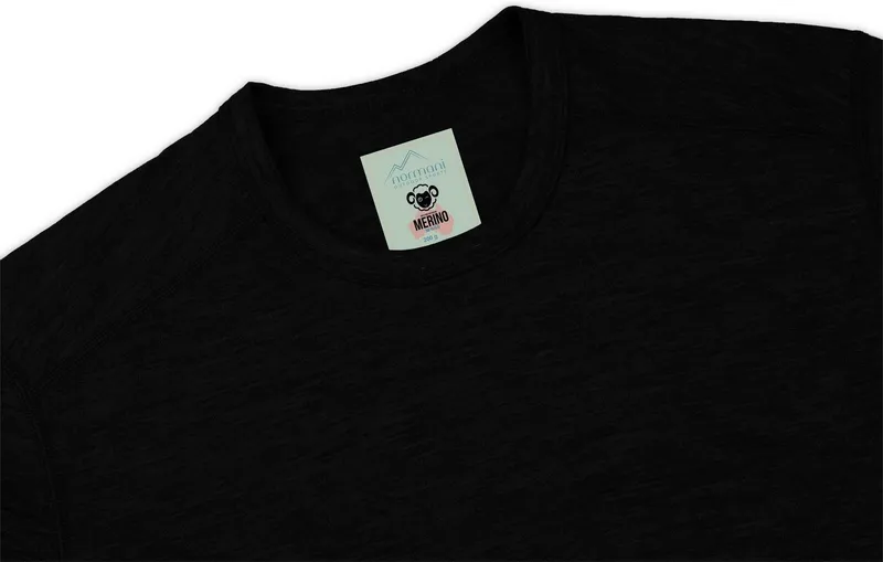 normani Funktionsshirt Kinder Merino Langarm Broome Thermounterwäsche aus 100% Bio-Merinowolle für Junge und Mädchen, Blau|schwarz, – Produktbild 5 von 5
