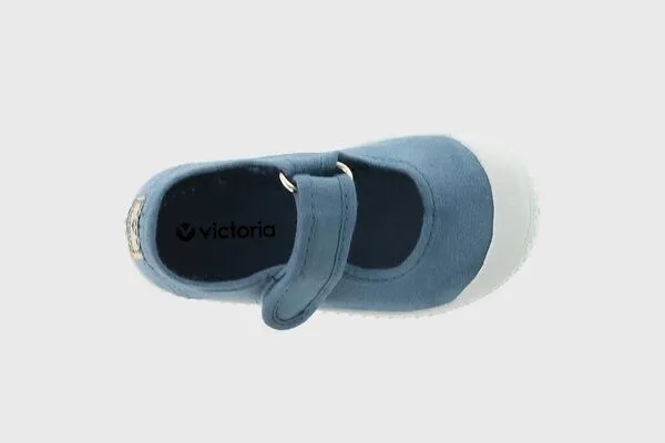 Victoria Victoria vegane Kinder-Klett-Ballerinas – Mercedes de Lona, Azul (blau), – Produktbild 4 von 4