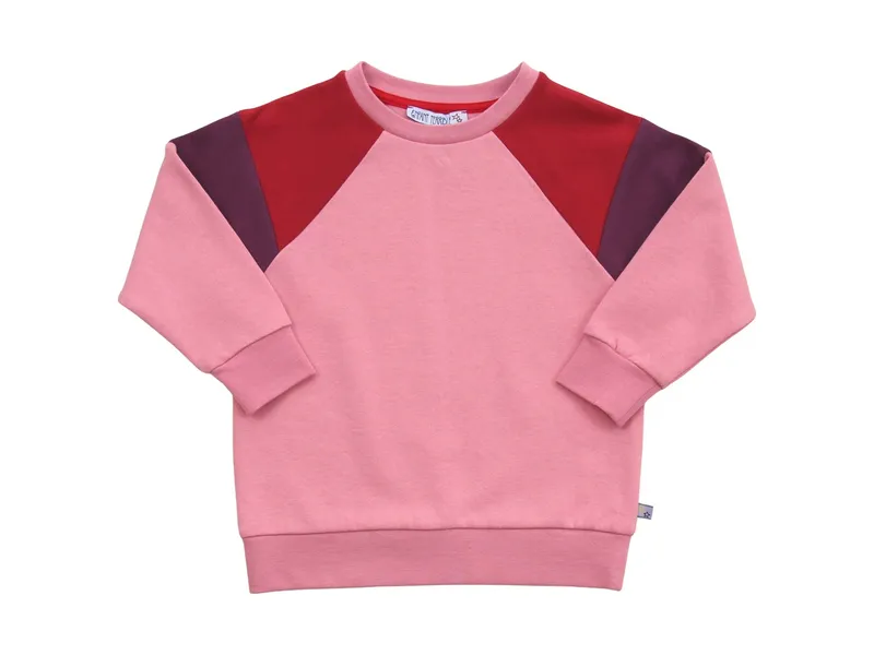 Enfant Terrible Sweatshirt Colourblocking candy pink-burnt red 110/116, Pink, – Produktbild 1 von 2