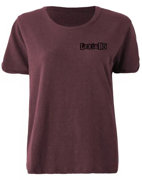 Lexi&Bö Lexi&Bö Salt and Sand addicted Oversized T-Shirt Damen, Windsor wine (rot), – Produktbild 1 von 2