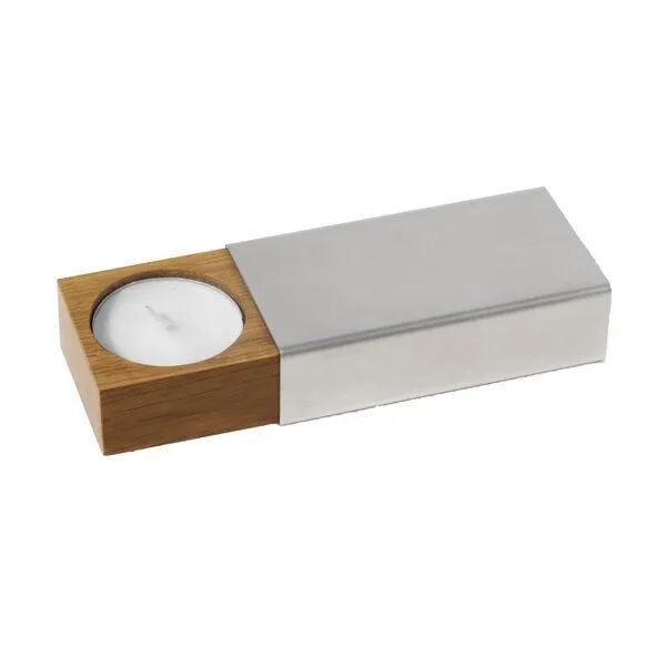 Side by Side Side by Side Kerzenhalter Two of us, Silber, – Produktbild 1 von 4