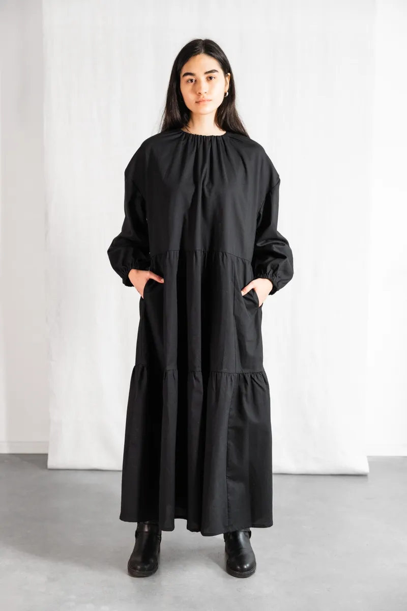 Jyoti - Fair Works Jyoti - Fair Works Damen vegan Kleid Savera Schwarz, Schwarz, – Produktbild 2 von 2