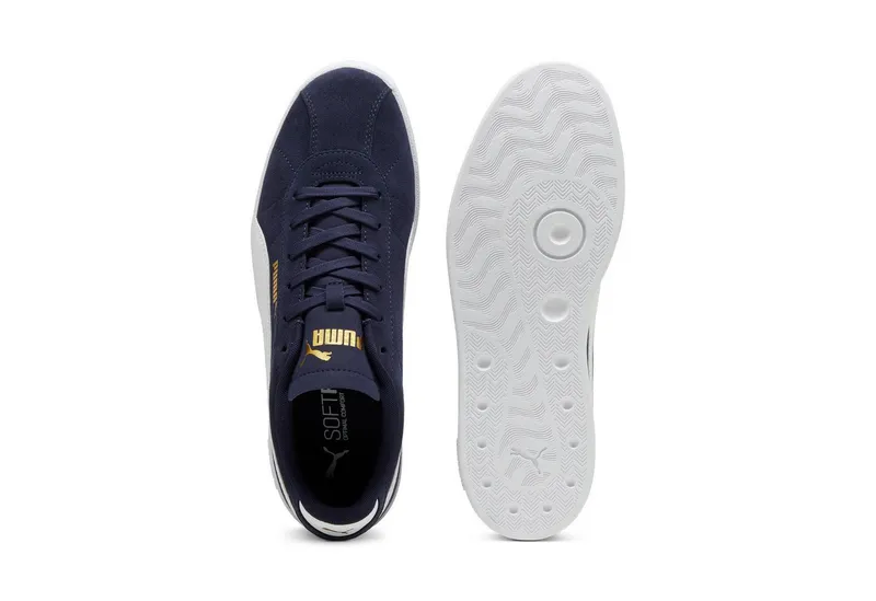 Puma Puma CLUB II Sneaker aus Leder, mit Schnürverschluss, mit profiliertem Laufsohlenprofil, Blau, – Produktbild 4 von 5