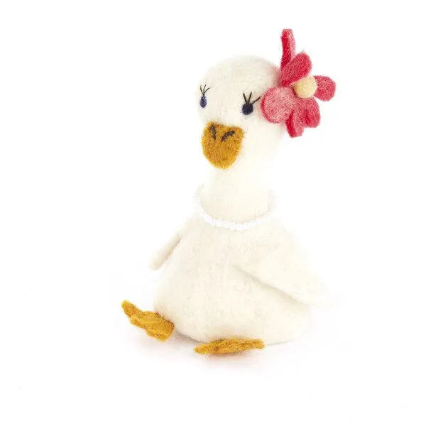 short'n'pietz short'n'pietz Ente Braut als Filz Eierwärmer, Weiss orange, – Produktbild 1 von 1