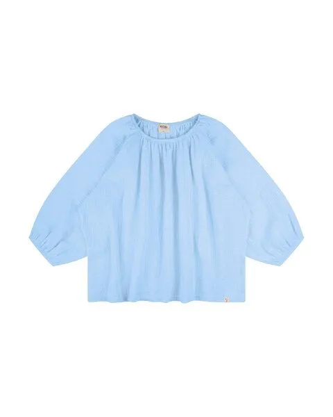 MATONA Matona Musselinbluse mit Ballonärmeln für Frauen / Muslin Blouse, Powder blue, – Produktbild 4 von 4