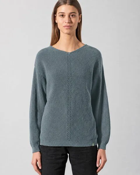 HempAge HempAge Zeitloser Pullover Hanf/Biobaumwolle, Titan (grau), – Produktbild 2 von 4