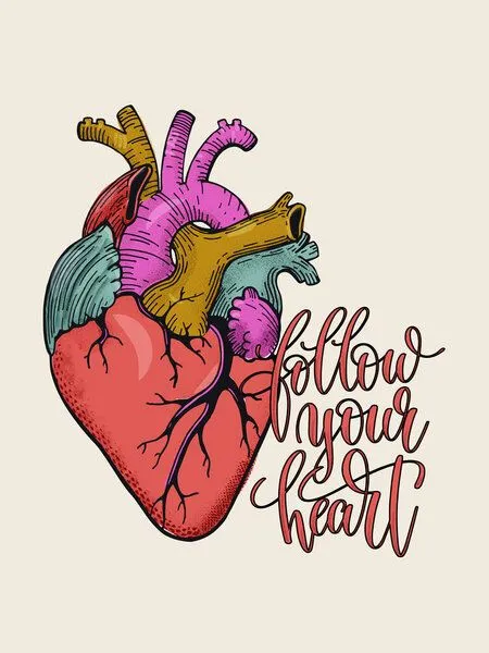 Photocircle Photocircle Poster / Leinwandbild - FOLLOW YOUR HEART – Produktbild 1 von 4