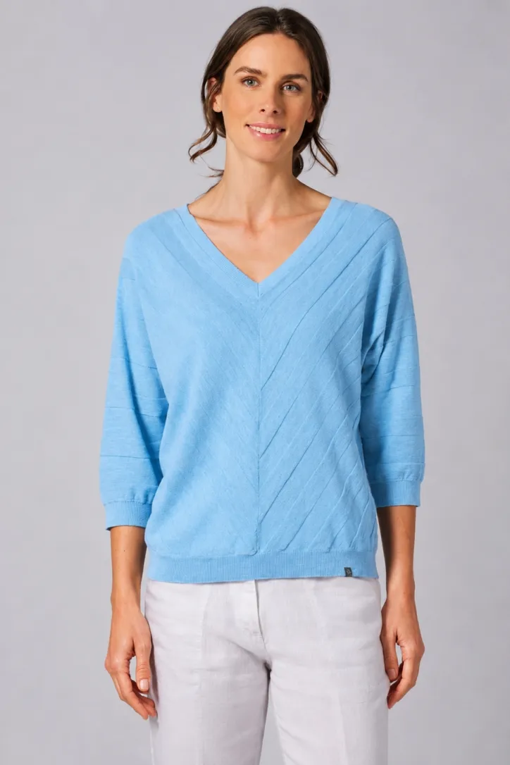 HempAge Hempage Damen vegan Strickpullover In Gletscherblau, Blau, – Produktbild 2 von 2