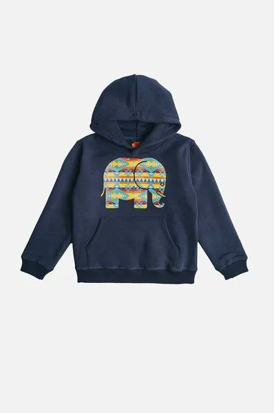 Trendsplant Kid's Navajo Organic Hoodie Trendsplant Blue, Blau, – Produktbild 2 von 4