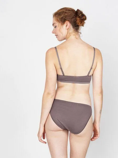 erlich textil erlich textil Edith bügelloses Bustier aus weichem Modal, Mokka, – Produktbild 3 von 4