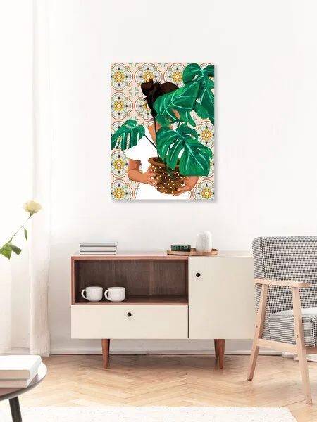 Photocircle Photocircle Poster / Leinwandbild - Monstera Plant Lady – Produktbild 3 von 4