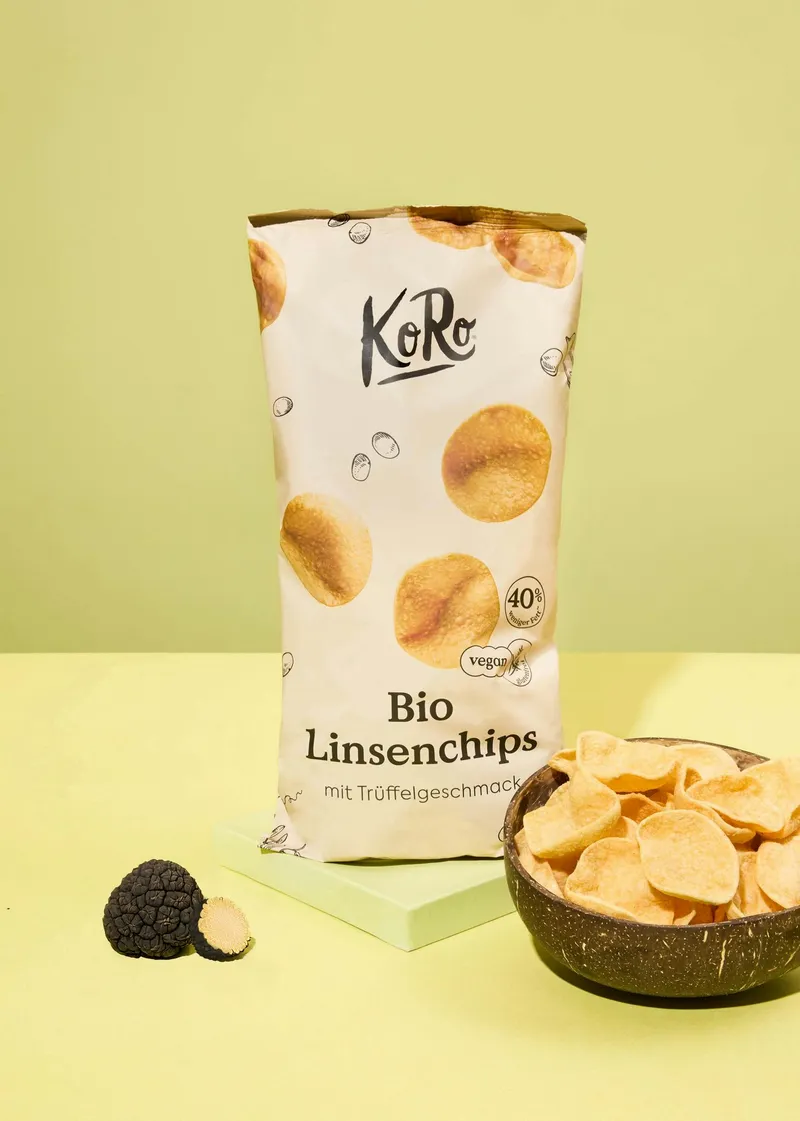 KoRo Bio Linsenchips mit Trüffelgeschmack 100 g – Produktbild 2 von 5