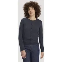hessnatur hessnatur Strickjacke Regular aus TENCEL Lyocell mit Bio-Baumwolle, Marine, – Produktbild 1 von 1
