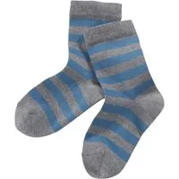 grödo Kinder Ringelsocken grau-geringelt Gr.1-2, Grau, mehrfarbig, – Produktbild 1 von 1