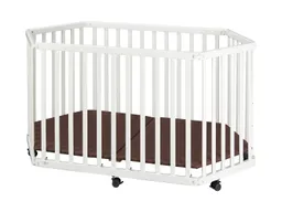 tiSsi® Laufgitter Lies, Buche, sechseckig falt-/klappbar, ca. 84 x 142 x 76 cm, weiß – Produktbild 1 von 1