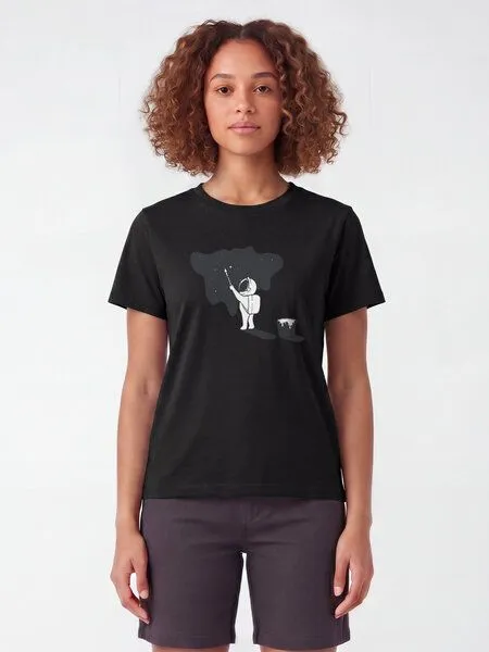 watapparel watapparel T-Shirt Frauen Painting space, Black, – Produktbild 2 von 2