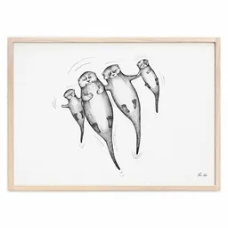 LIGARTI Kunstdruck »Die Otters« von LIGARTI | A4, A3 oder A2 | Wandbild | Poster | Kunst – Produktbild 1 von 1