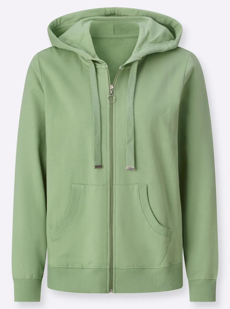 Witt Sweatjacke, Eucalyptus, – Produktbild 1 von 2