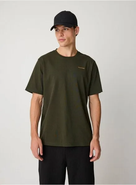 KnowledgeCotton Apparel KnowledgeCotton Apparel T-Shirt mit Rückenprint aus Bio-Baumwolle, Gruen-forrest-night, – Produktbild 2 von 4