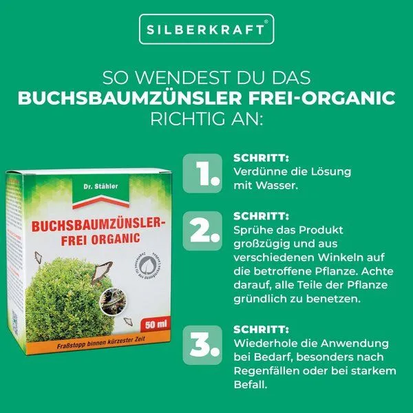 Silberkraft Silberkraft Buchsbaumzünsler-Frei Organic: Schützt effektiv vor Schadinsekten – Produktbild 2 von 4