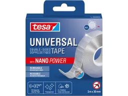 Tesa tesa doppelseitiges Klebeband Universal Tape "Nano Power" 1 m – Produktbild 1 von 1