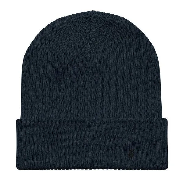Rippenmütze aus Bio-Baumwolle Unisex - PepMelon schwarzes Logo, Navy blau, – Produktbild 4 von 4