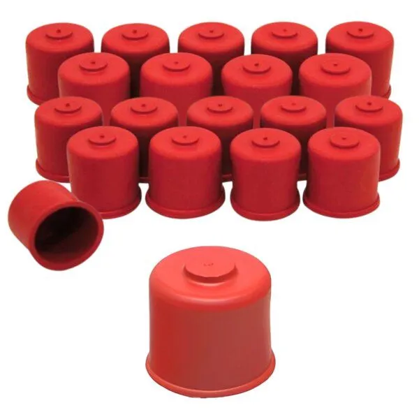 mikken mikken 20er Set rote Gummikappen aus Naturkautschuk, - Süßmostkappen – Größe 1 oder – Produktbild 1 von 3